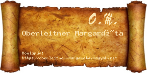 Oberleitner Margaréta névjegykártya